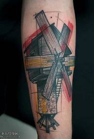 leg windmill tattoo pattern