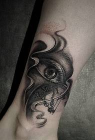 falling 3D eye tattoo design