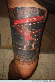 Réalisme vent couleur Michael Jordan modèle de tatouage