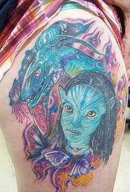 Bein Farbe Avatar Tattoo Muster