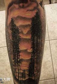 Leg Tree Tattoo Pattern