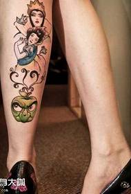 modèle de tatouage princesse jambe