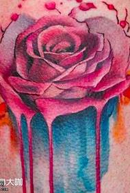 leg rose tattoo pattern