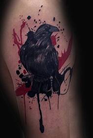 Modelo sa Modernong Estilo sa Pagdekorasyon sa kolor sa Crow Tattoo