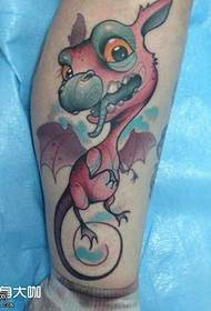 Gamba modello piccolo tatuaggio dinosauro
