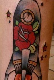 гӯсолаи осмонӣ намунаи Tattoo Rocket