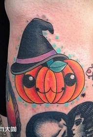 Patrón de tatuaxe de cabaza de Halloween