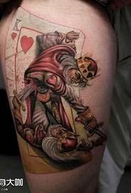 benkort krig tatuering mönster