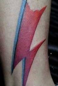 Motif de tatouage symbole de foudre couleur de jambe