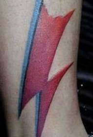 Modello di tatuaggio simbolo di lampo di colore delle gambe