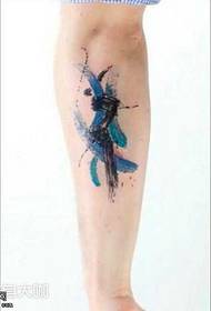 jalka muste muste tatuointi malli