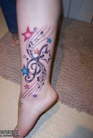 láb jegyzet tetoválás minta