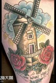 Ang pattern ng tattoo ng Wind Wind Tower