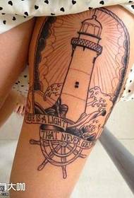 Vzorec tatoo s svetilnikom za noge
