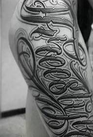 tatuaggio inglese esterno corpo grande fiore anca-coscia