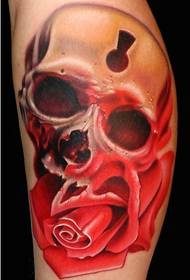 Mevrouw arm bloed rood horror schedel patroon tattoo
