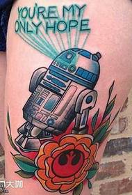 pola tattoo leg robot