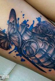 ຮູບແບບ Tattoo ຂາ Grenade