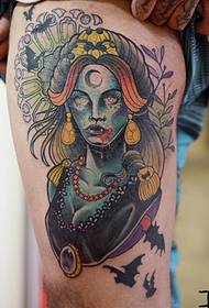 uzorak za tetovažu zombija u boji nogu