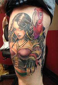 lábszín csábító boszorkány tetoválás kép