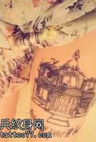 modello di tatuaggio bellissimo e bellissimo modello di tatuaggio mongolfiera 38448 gamba bella