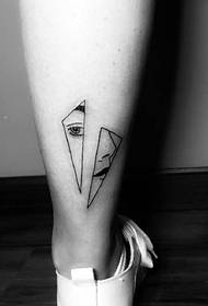small totem tattoo tattoo on the bare foot