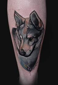 Leoto la Sketch Wind Wolf tattoo