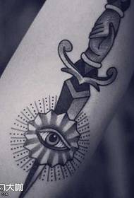 візерунок татуювання очей ніж ножем