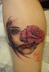 gumbo rakanaka runako uye rose tattoo maitiro