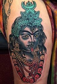 لون الساق الهندوسية إلهة الوشم نمط