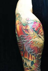 geantă culoarea vițelului model de tatuaj de calmar roșu