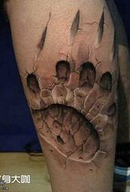 Bein Persönlichkeit Bärendruck Tattoo-Muster
