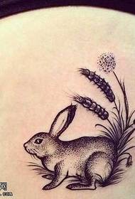stehno králičie tetovanie vzor