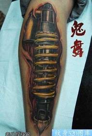 modello di tatuaggio gamba macchina gamba