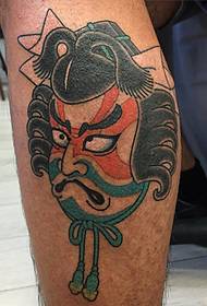 model vjeshtë tatuazhesh samurai japoneze me ngjyrë