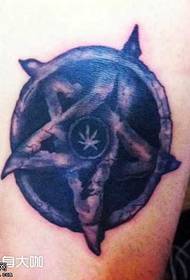 leg personality Star tattoo pattern