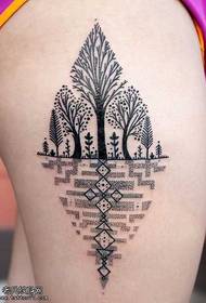 Padrão de tatuagem perna Grove