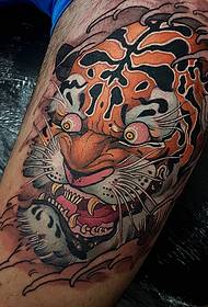blauzdos naujas tradicinis aršus tigro tatuiruotės modelis