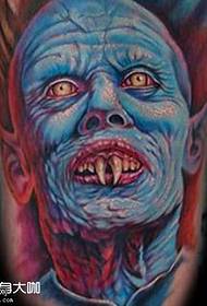 motif de tatouage vampire jambe bleue
