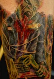 Horror zombie tattoo patroon