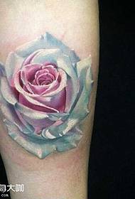 pota de patró de tatuatge de rosa blanca