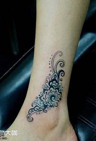 pierna personalidad flor vid tatuaje patrón