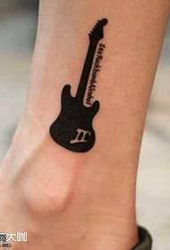 Leg Guitar Totem Tattoo pattern