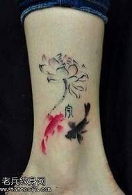 чернила ноги двойной кальмар татуировки