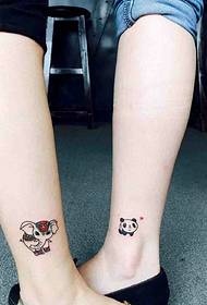 okhiye ophansi we-cute anime umbhangqwana wephethini le-tattoo