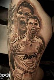 football man tattoo patroon