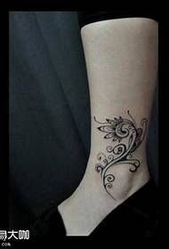 Leg Flower Flower totem tattoo model