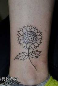 nëmmen schéin Sonneblummen Tattoo Muster