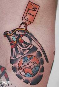 Gránát Föld tetoválás minta