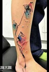 noga cvjetni uzorak cvijeta tetovaža